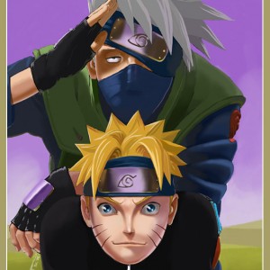 Naruto & Kakashi by Nusantarian