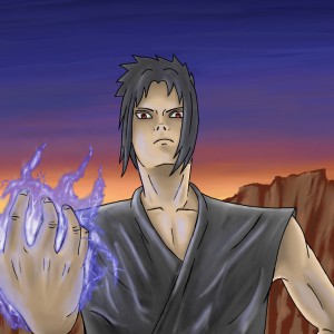 Sasuke with chidori