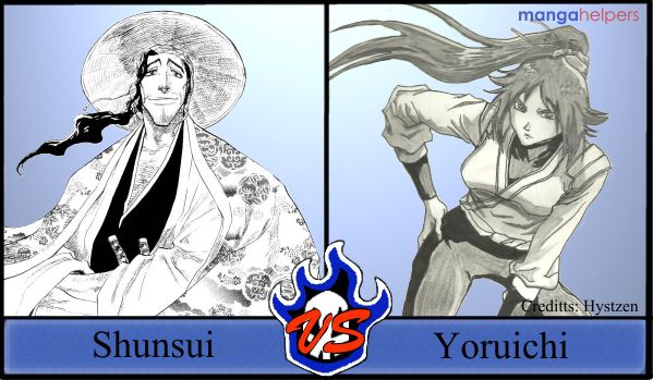 Bleach contest 1 Shunsui vs Yoruichi.jpg